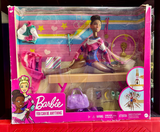 Barbie Gymnastics Playset with Brunette Doll & 15+ Accessories 04896