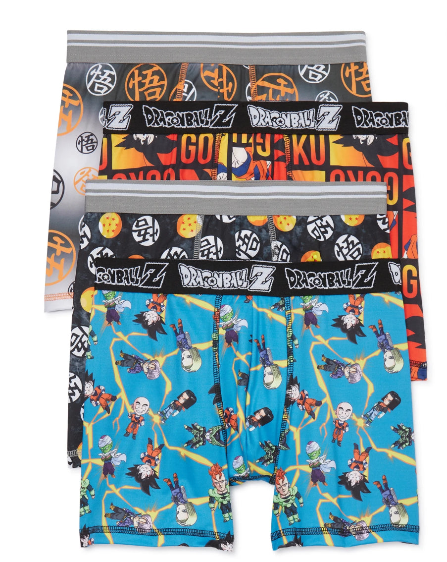 Dragon Ball Z Boys Allover Print Boxer Briefs, 4-Pack