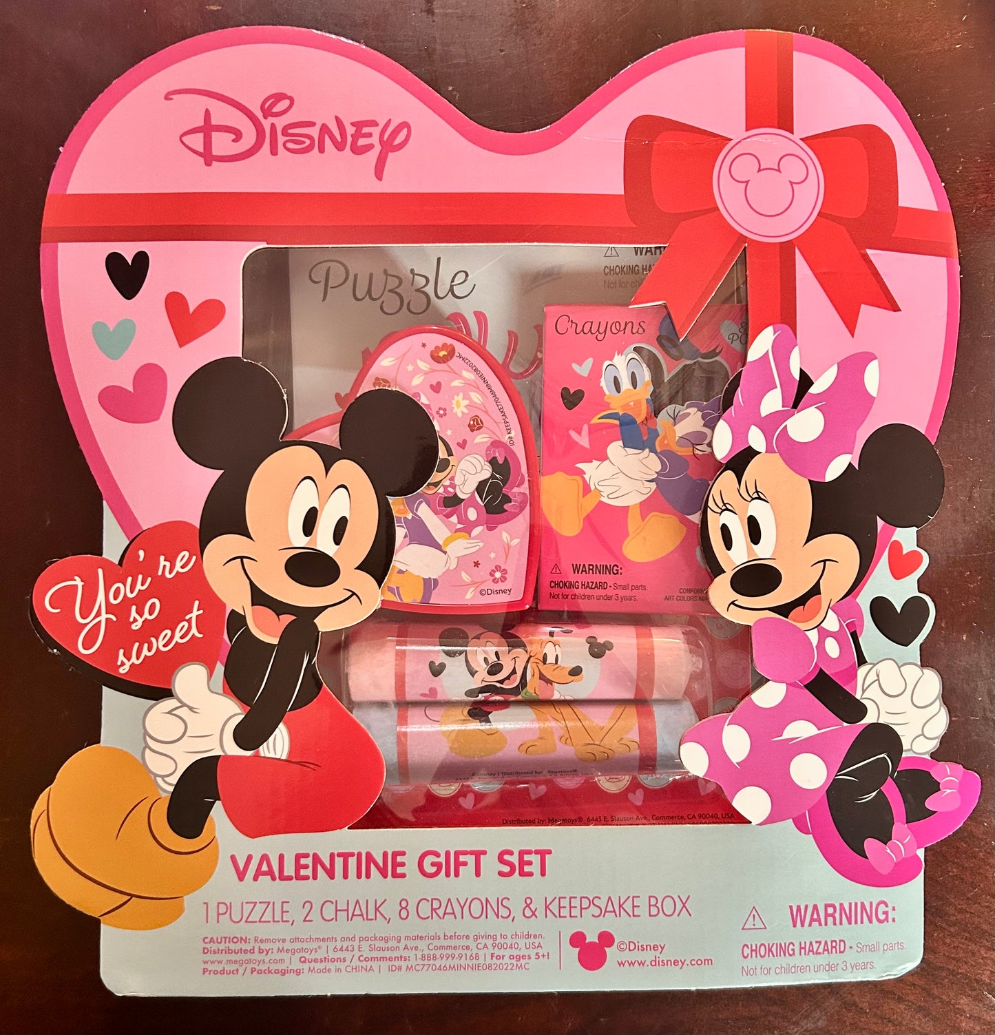 Minnie and Mickey Valentine's Day Box Gift Set 77046