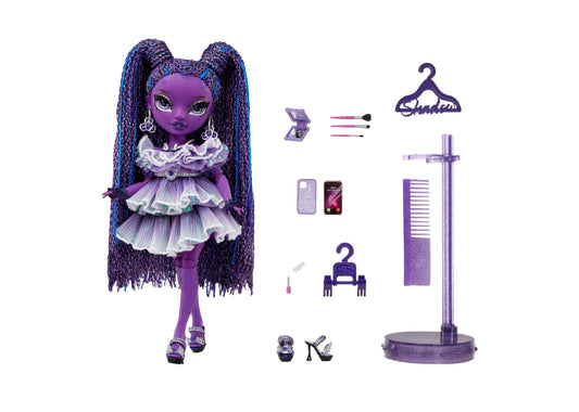 Rainbow High Shadow High Monique Verbena - Purple Fashion Doll. Fashionable Outfit & 10+ Colorful Play Accessories