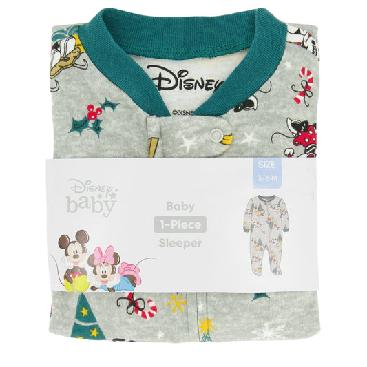Mickey Mouse Baby One-Piece Footed Pajamas