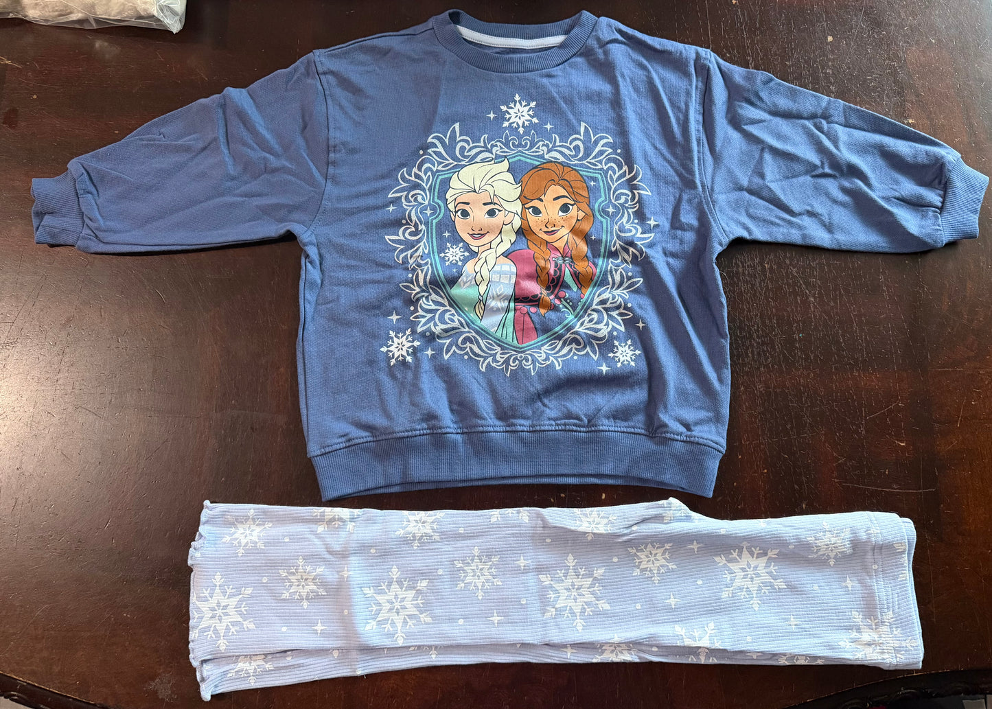 Disney Frozen Toddler Girls Elsa and Anna Graphic Crewneck Sweatshirt and Flare Leggings Set 4T 59695
