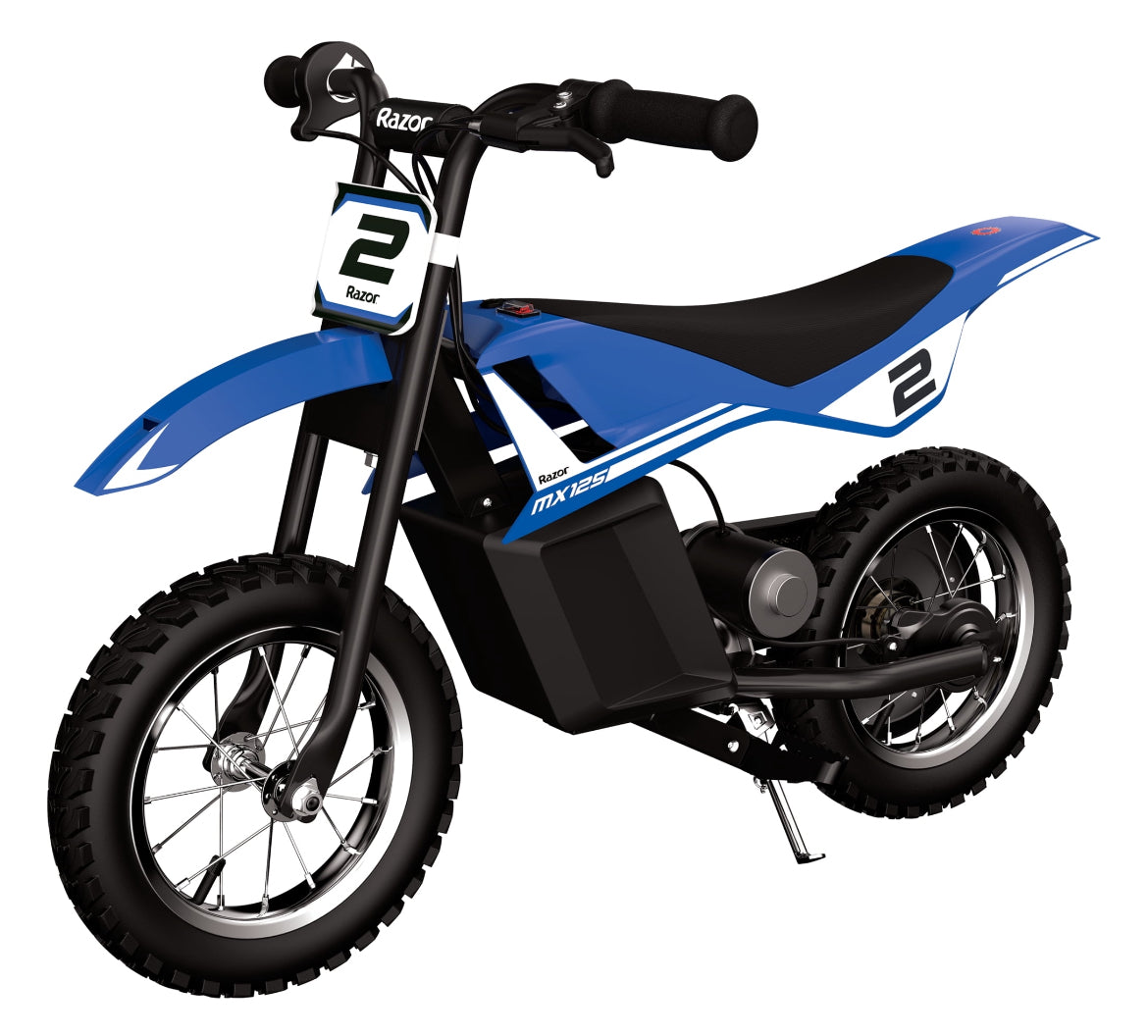 Razor Dirt Rocket MX125 - Blue, Miniature Electric Powered Ride-on Bike