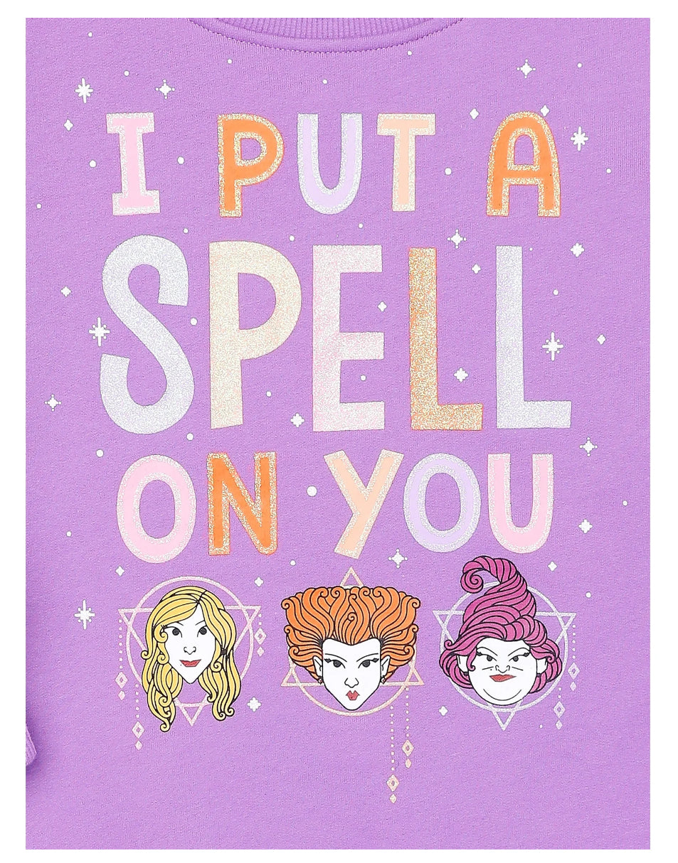 Disney Hocus Pocus Girls Halloween Fleece Sweatshirt