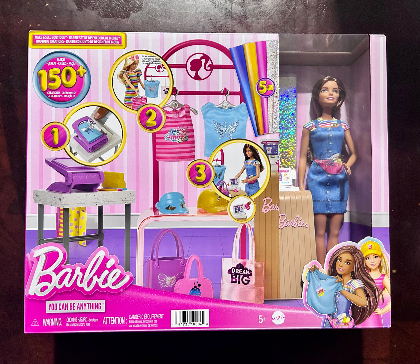 Barbie Make & Sell Boutique Playset with Brunette Doll 10806