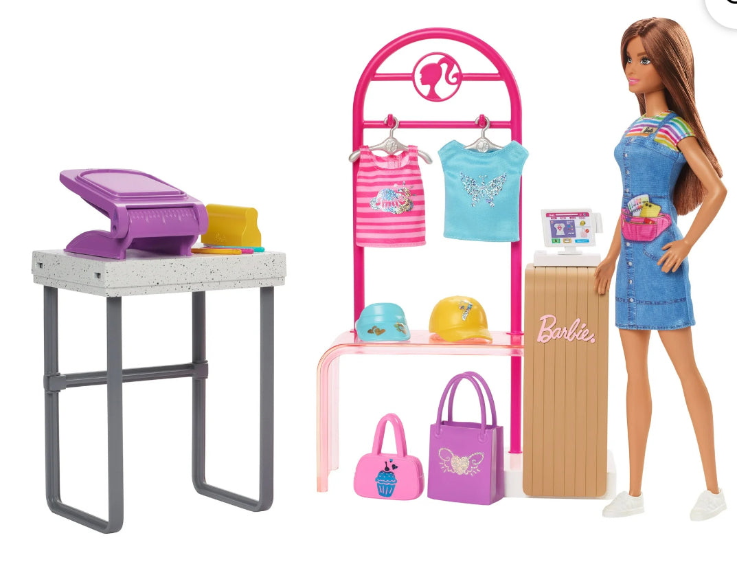 Barbie Make & Sell Boutique Playset with Brunette Doll 10806