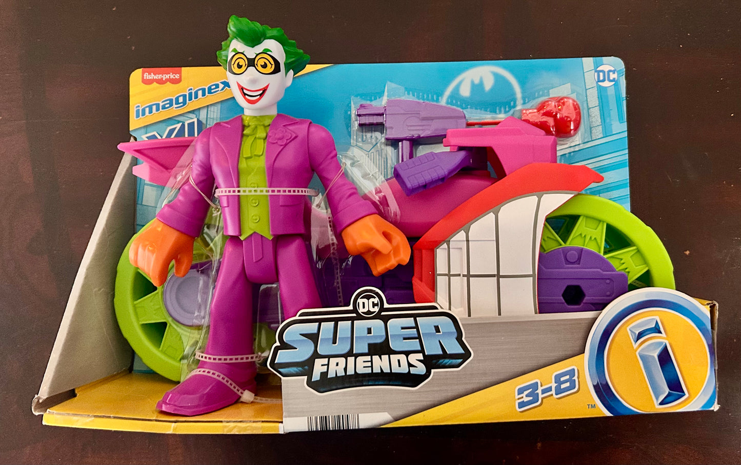 Imaginext DC Super Friends The Joker XL Figure and Laff Cycle Vehicle Set 19047