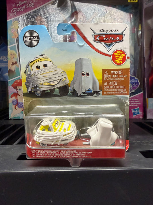 Disney Pixar Cars Mummy Costume Luigi and Ghost Costume Guido 2021 Diecast 1:55 Scale 91866