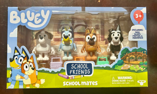 Bluey Friends 4-Pack Figure Set with Jack, Bluey, Pretzel, Mackenzie 17339