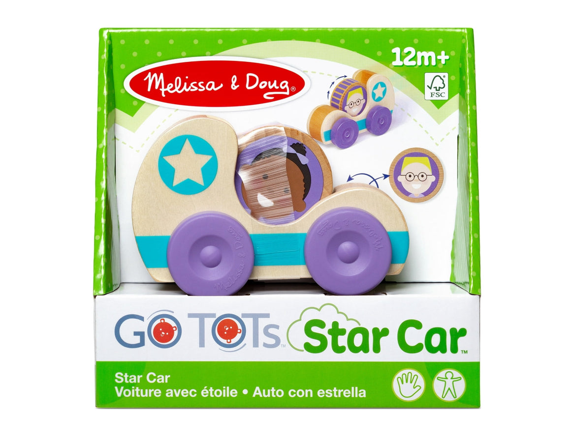 Melissa & Doug GO Tots Wooden Blue Star Car (1 Car, 1 Disk) 30747