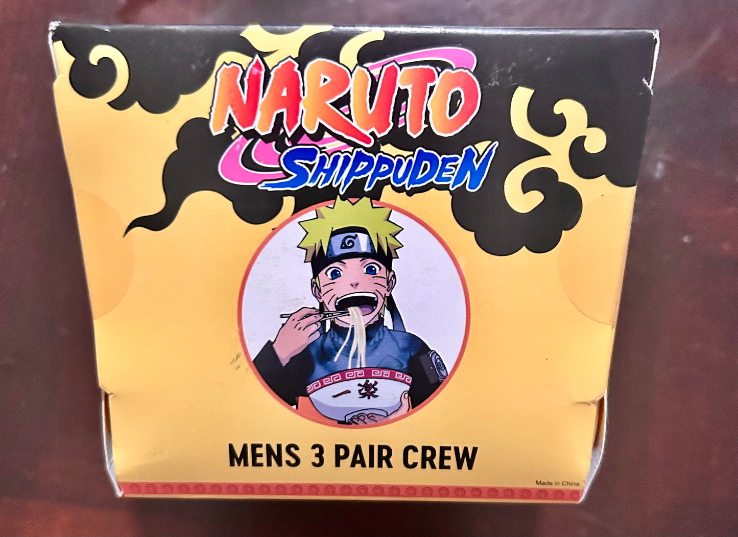 Naruto Shippuden 3-Pack Men’s Crew Socks Size 10–13