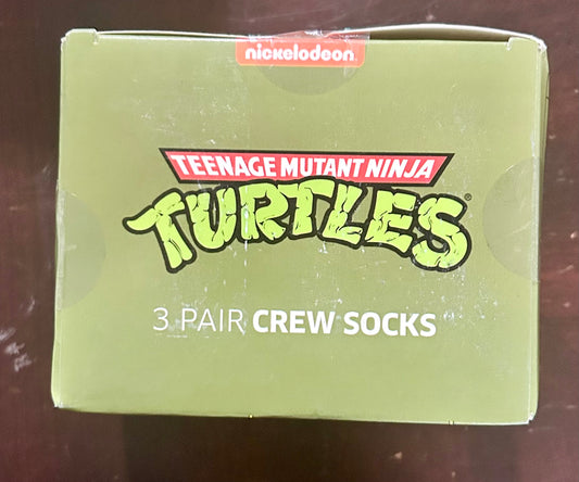 Teenage Mutant Ninja Turtles 3-Pack Men’s Crew Socks Size 10-13