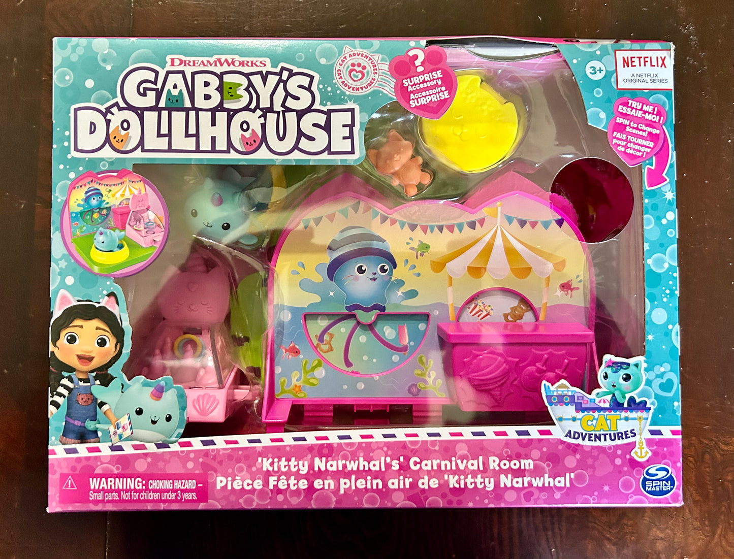 Gabby's Dollhouse Kitty Narwhal's Carnival Room Playset with Figure 25013
