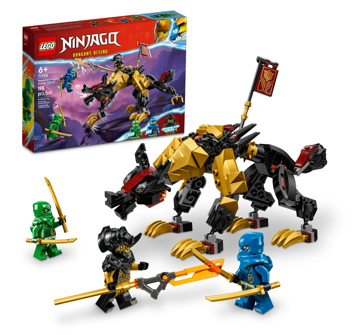 LEGO NINJAGO Imperium Dragon Hunter Hound 71790 Building Set Featuring Monster and Dragon Toys and 3 Minifigures