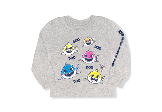 Baby Shark Toddler Boys Long Sleeve Tee