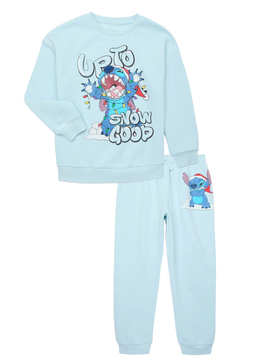 Lilo & Stitch Boys Christmas Sweatshirt and Joggers Set, 2-Piece