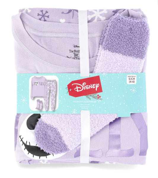 Nightmare Before Christmas Women's Lounge Top and Pants with Socks Set