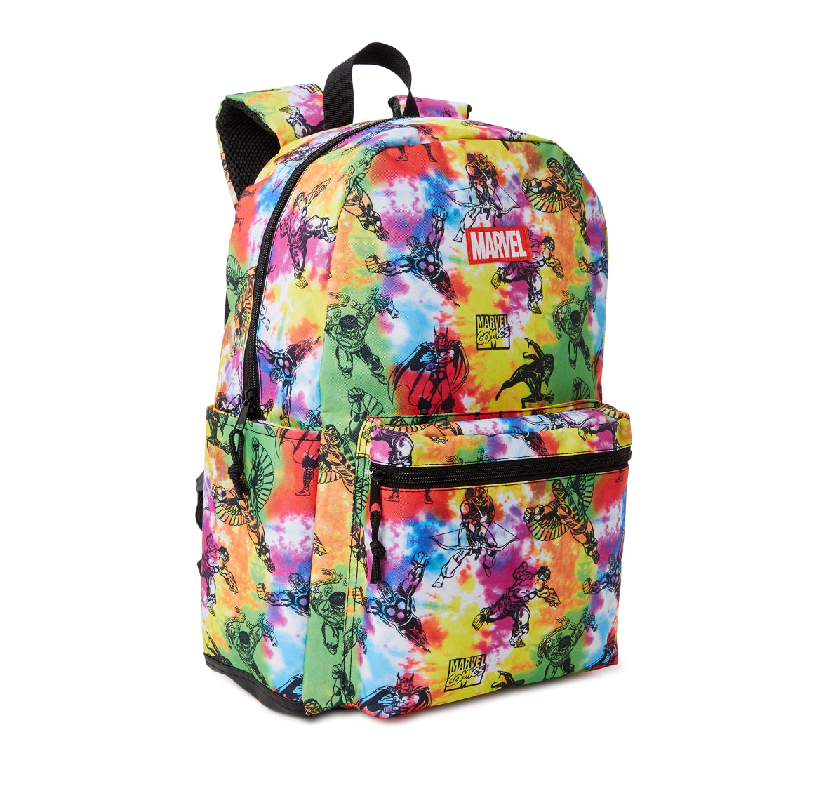 Marvel Comics Superheroes Unisex Printed Backpack Multi-Color Tie Dye