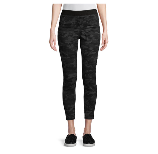 No Boundaries Juniors' Mid Rise Pull-On Jeggings with Rib Waistband
