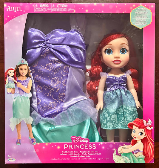 Disney's Princess Ariel 14” Toddler Doll with Dress up Outfit 23411
