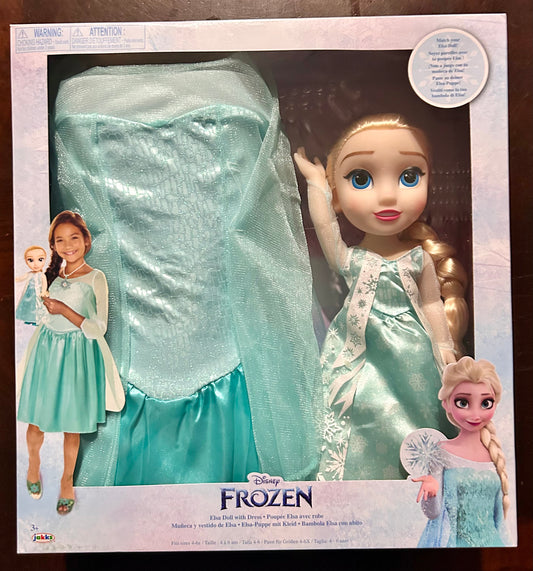Disney's Frozen Elsa 14” Toddler Doll with Dress up Outfit 23418