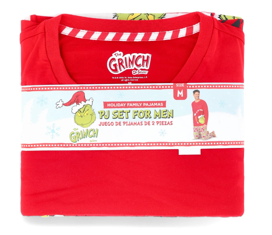 The Grinch Men’s Matching Family Pajama Set, 2-Piece