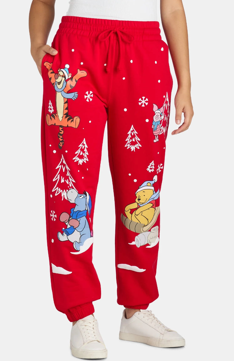 Winnie the Pooh Women's Graphic Joggers, 29" Inseam