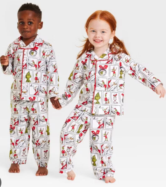 The Grinch Christmas 2-Piece Family Sleep Coat Toddler Pajamas Set