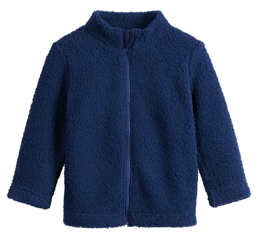 Jumping Beans Full Zip Sherpa Jacket Navy Blue 12-Month 12533