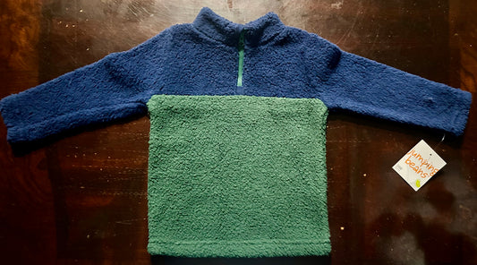 Jumping Beans Quarter-Zip Sherpa Jacket Navy Blue/Green