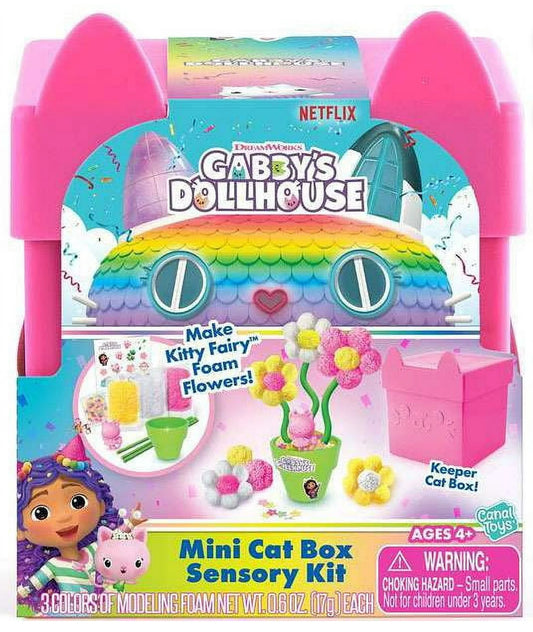 Gabby's Dollhouse Mini Cat Box Make Kitty Fairy Foam Flowers! Sensory Kit 33722