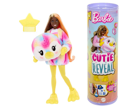 Barbie Cutie Reveal Penguin Doll & Accessories, Color Dream Series with 10 Surprises 17869