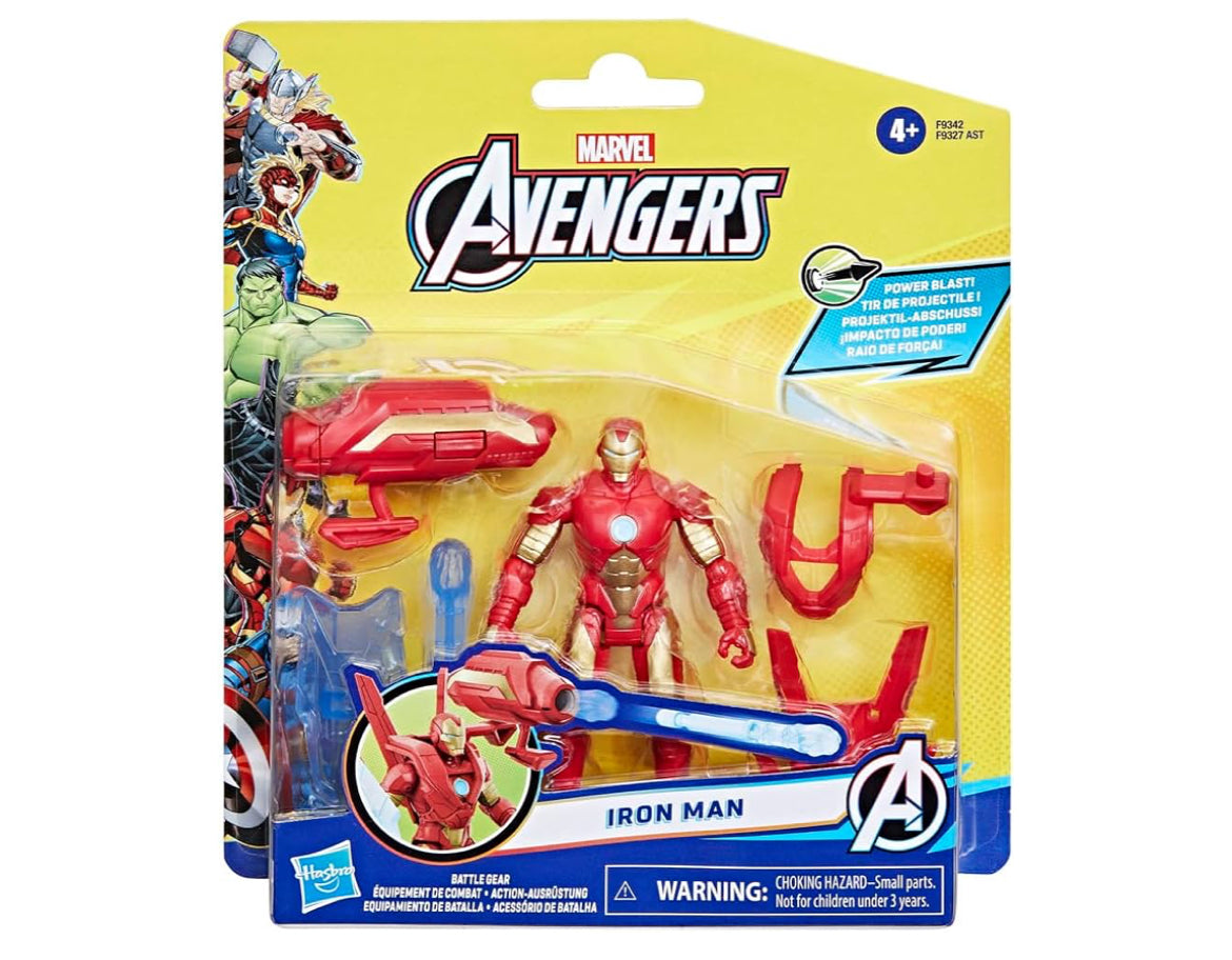 Marvel Avengers Epic Hero Series Battle Gear 4" Iron Man Action Figure 198006