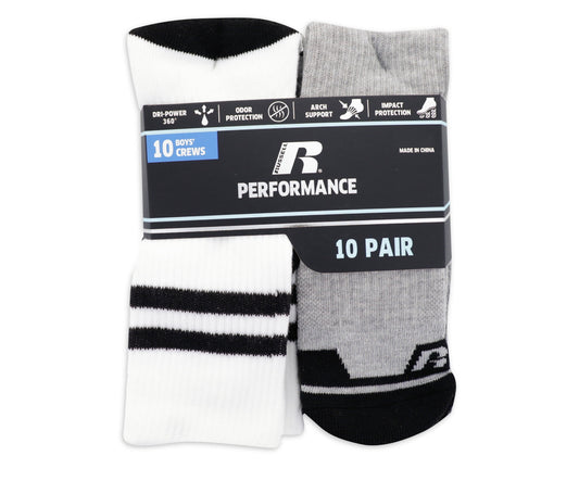 Fruit of the Loom Boys Durable Ankle Socks, 10 Pack Small