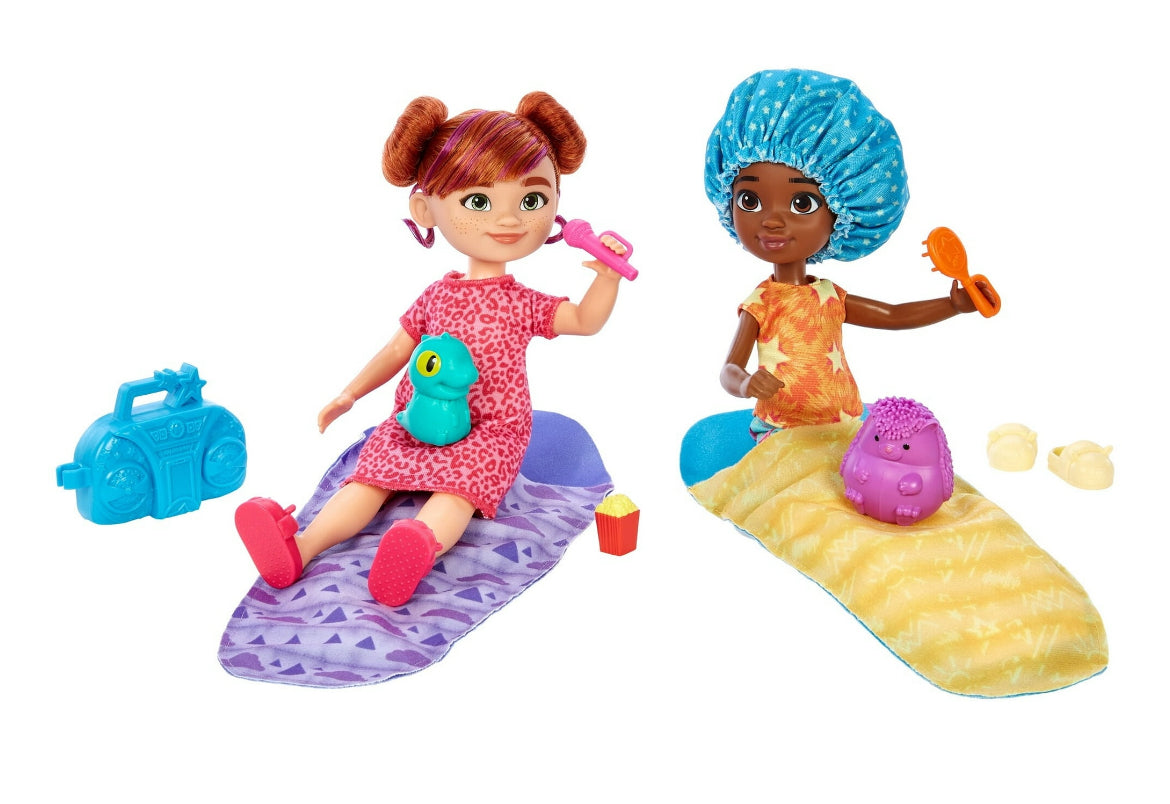 Karma’s World Slumber Party Toy Playset with 2 Dolls & Accessories, 15-Pieces 06429