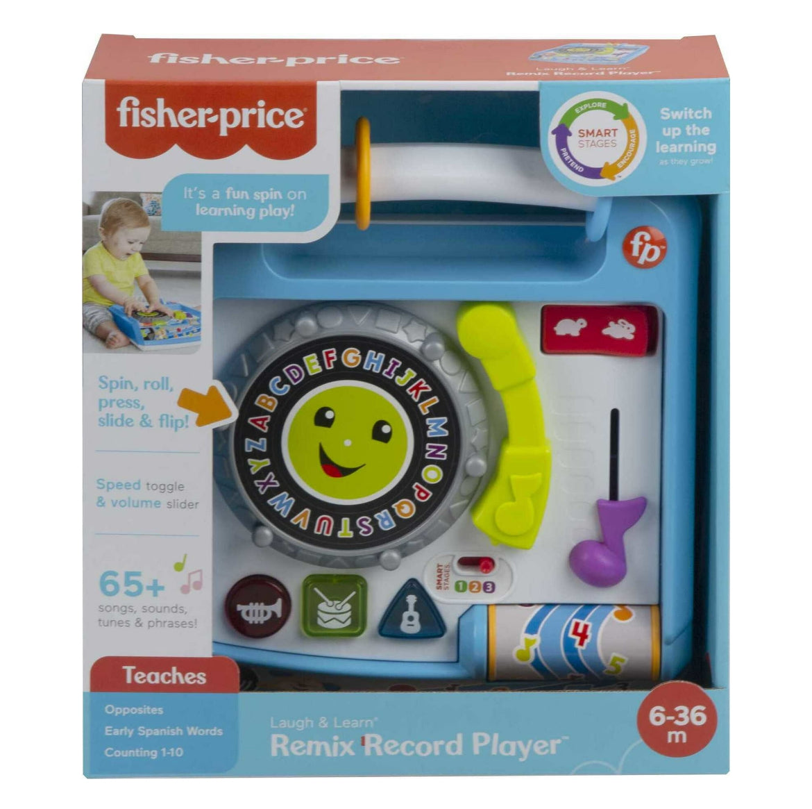 Fisher-Price Laugh & Learn Remix Record Player Electronic Learning Toy 96867