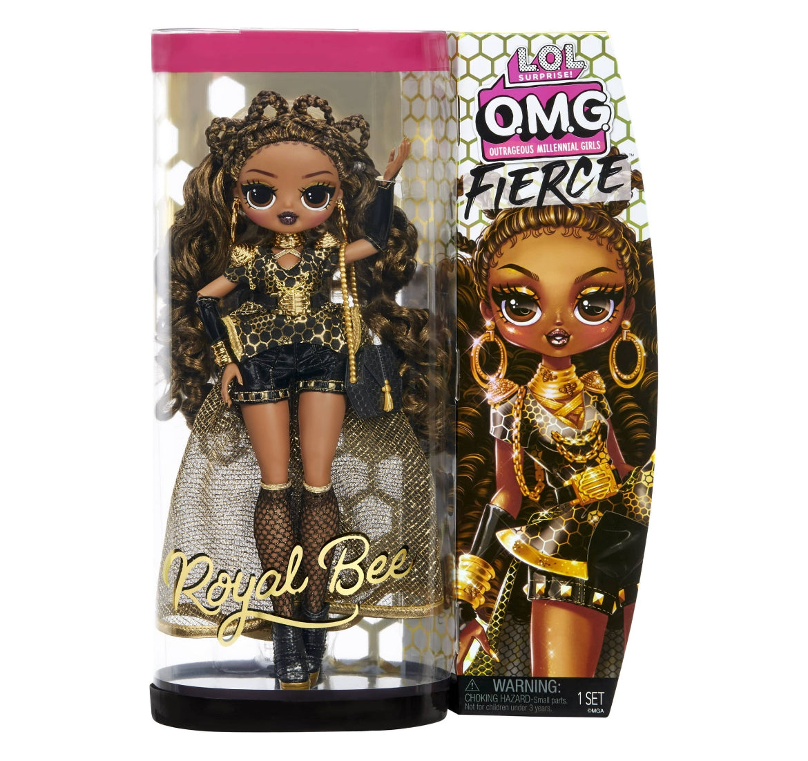 LOL Surprise OMG Fierce Royal Bee Fashion Doll with 15 Surprises 58525