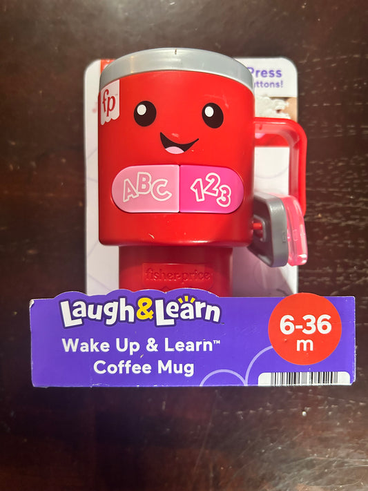 Fisher-Price Laugh & Learn Wake Up & Learn Coffee Mug Baby & Toddler Toy with Music & Lights 30552