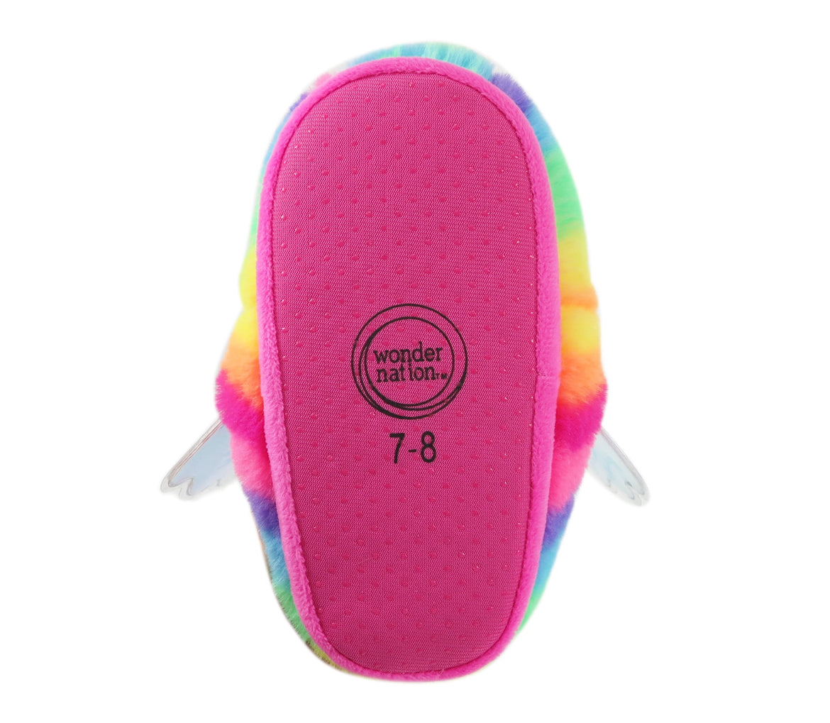 Wonder Nation Confetti Unicorn Animal Aline Slipper (Toddler Girls)