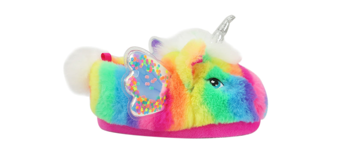 Wonder Nation Confetti Unicorn Animal Aline Slipper (Toddler Girls)