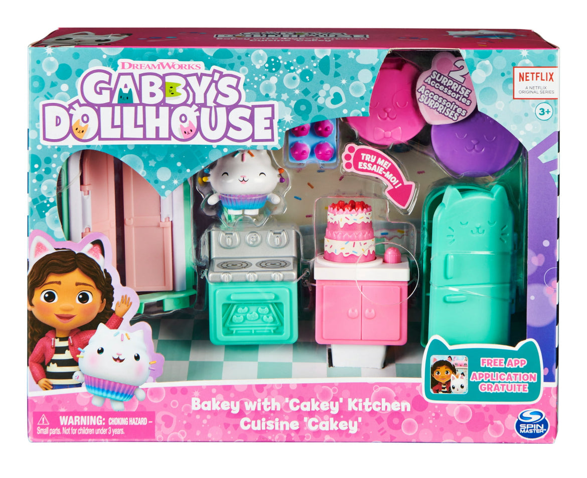 Gabby’s Dollhouse, Bakey with Cakey Kitchen Playset with Figure 37405