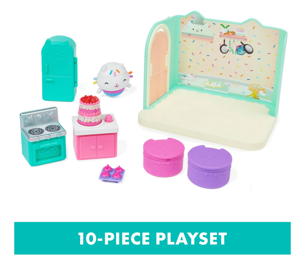 Gabby’s Dollhouse, Bakey with Cakey Kitchen Playset with Figure 37405