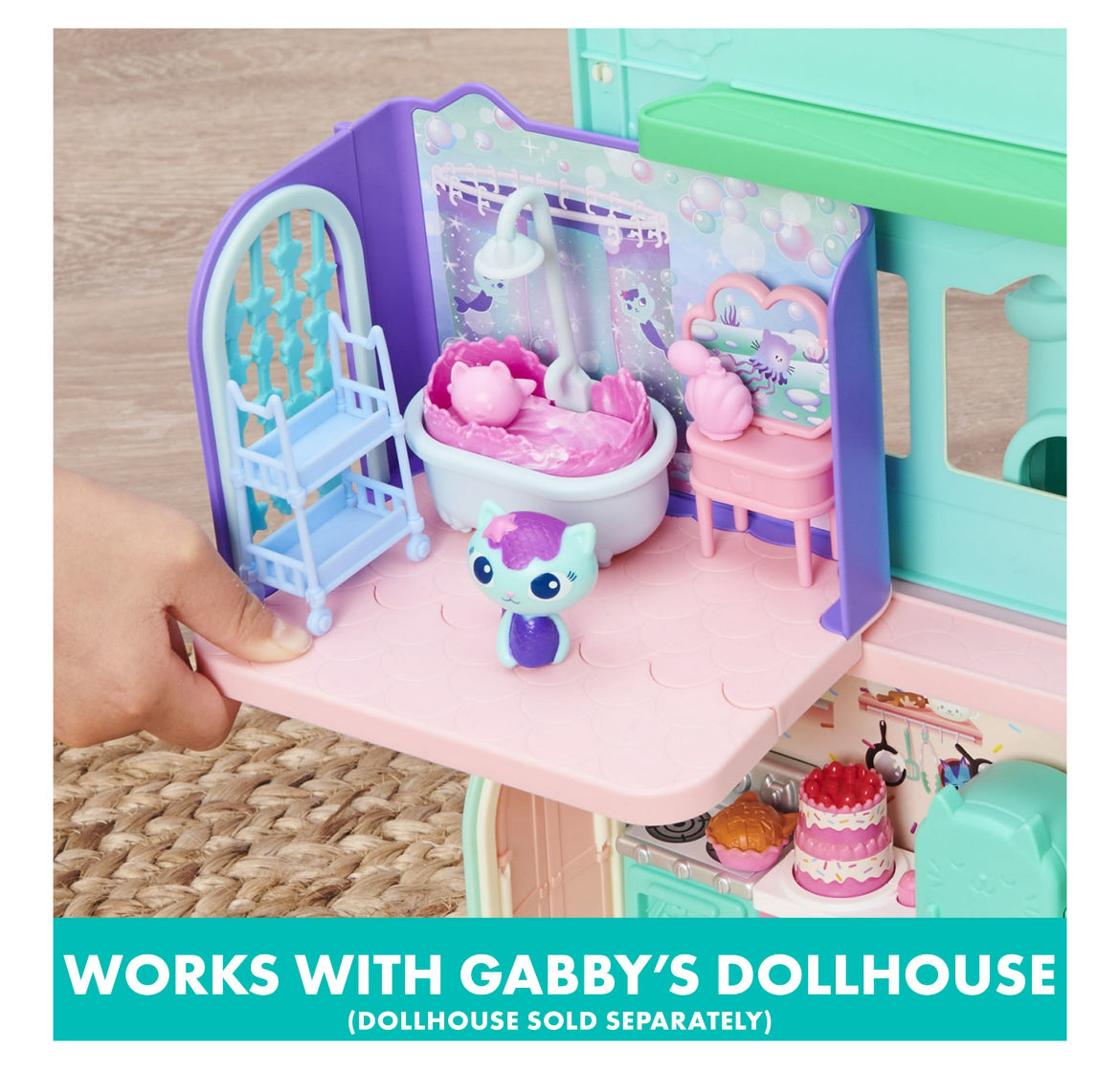 Gabby’s Dollhouse, MerCat’s Primp and Pamper Bathroom 37406