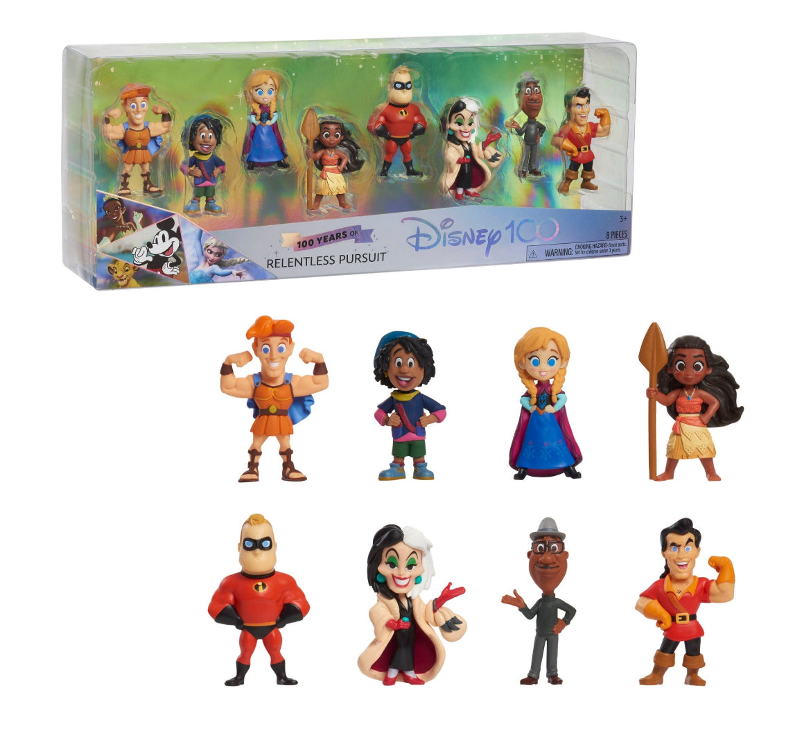Disney100 Years of Relentless Pursuit Celebration Collection Limited Edition 8-Piece Figure Pack 46037