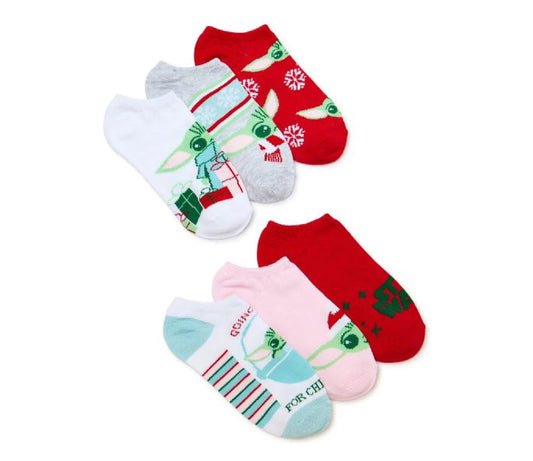 Star Wars The Mandalorian, Holiday Women's No-Show Socks, 6-Pack, Size 4-10 61973