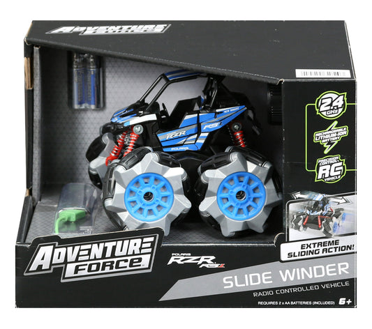 Adventure Force (1:18) Polaris Slide Winder Battery Radio Control 4x4 Blue ATV, 61820U-1SK 31820