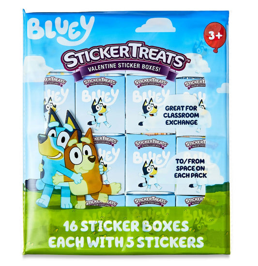 Bluey Sticker Treats, Classroom Exchange, Paper, 16 Count 78900