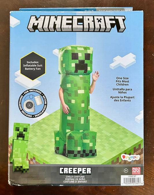 Disguise Minecraft Boys Inflatable Creeper Halloween Costume 01781