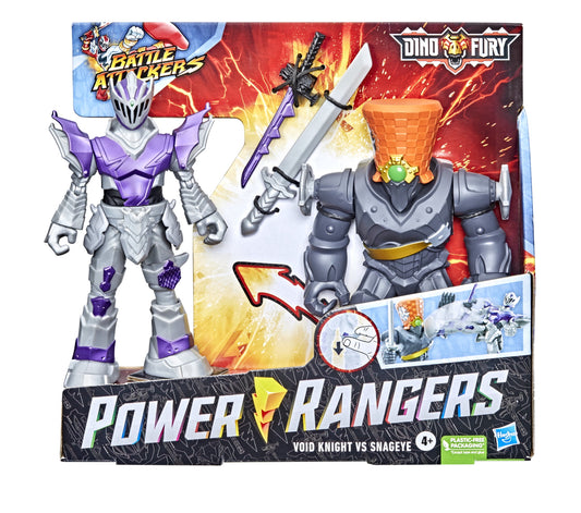 Power Rangers Dino Fury Battle Attackers 2-Pack Void Knight vs. Snageye 870318