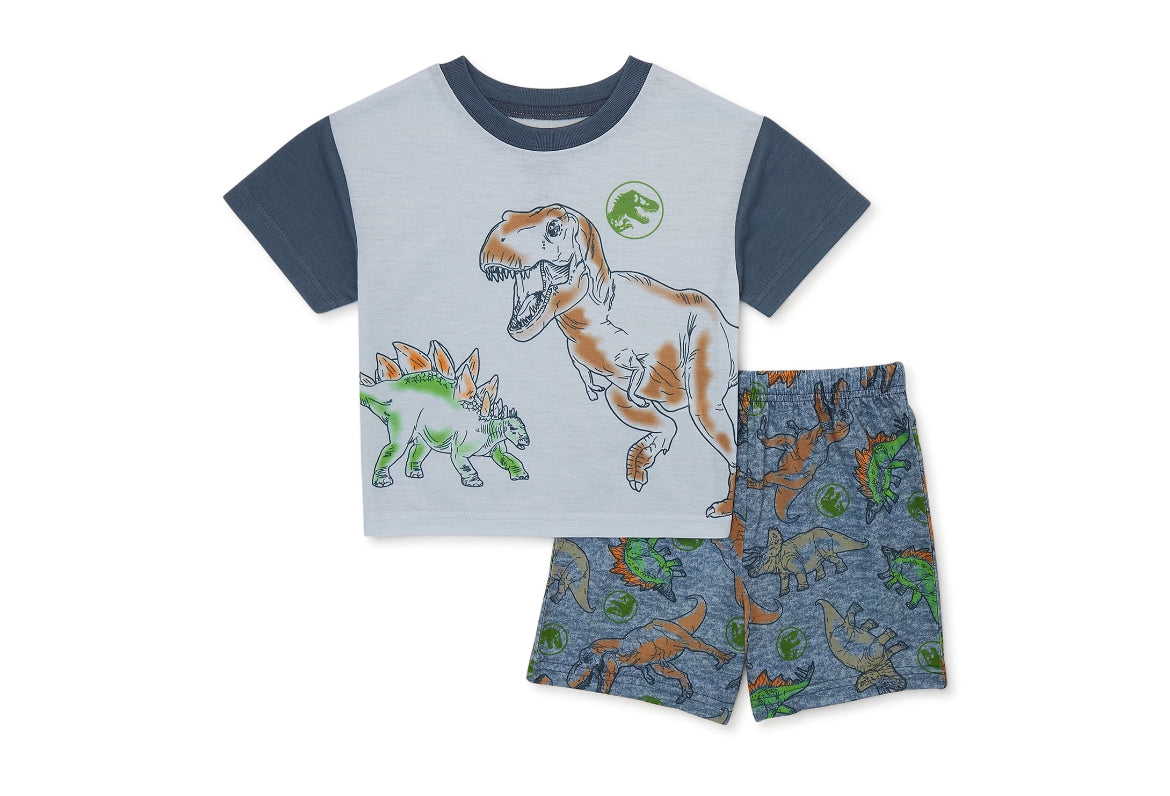 Jurassic Park Character Toddler Boy Shorts Pajama Set, 2-Piece